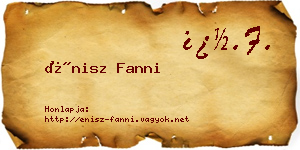 Énisz Fanni névjegykártya