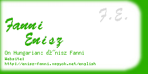 fanni enisz business card